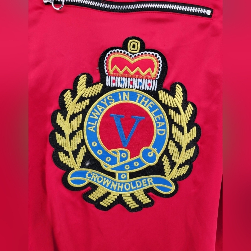 Vie+Richie Jacket XL Red Mediano Rayon Red Crown Holder (EUC) - Picture 8 of 13